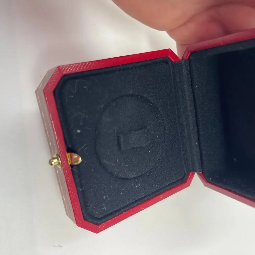 CARTIER - RED JEWELRY BOX - AUTHENTIC - NECKLACE RING PEDANT CASE
